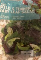 Mild and tender baby leaf salad
