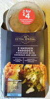 Extra Special 2 Smoked Haddock Fishcakes with cheddar and leek