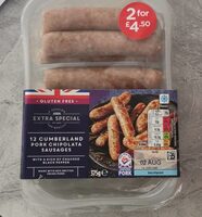 12 Cumberland pork chipolata sausages
