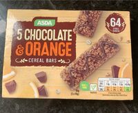 Chocolate and orange cereal bars