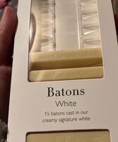 NOHEL Chocolat Batons White 15 batons cast in our