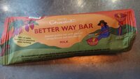 Smooth praline bar with pops of creamy biscuit and tart cherry
