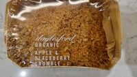 Organic apple and blackberry crumble