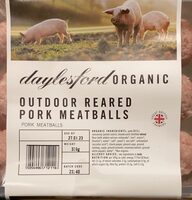 Outdoor reared pork meatballs