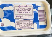 Lightly salted reduced fat spreadable