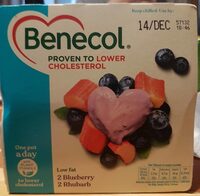 Benecol yogurts Blueberry Rhubarb