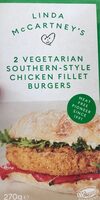 2 vegeterian southern style chicken fillet burgers