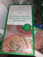 Vegetarian chicken pesto burgers
