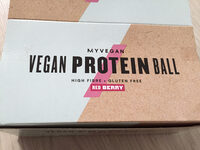 Vegan protein ball red berry