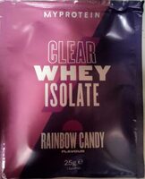 Clear whey isolate, rainbow candy flavour