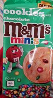 Chocolate cookies with mini M&Ms