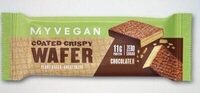 Chocolate coated crispy protein wafer