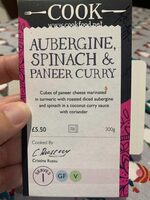 Aubergine, Spinach & Paneer Curry