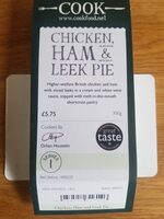 Chicken, ham and leek pie