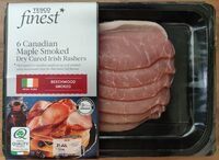 6 Canadian Maple Smoked Dry Cured Irish Rashers