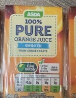 100% pure orange juice