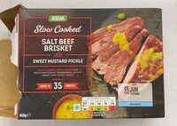 Slow cooked salt beef brisket