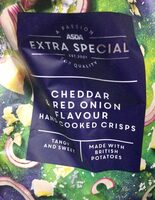 Cheddar and red onion hand cooked crisps