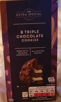 8 triple chocolate cookies