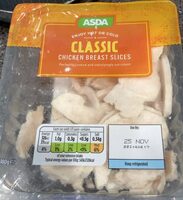 Chicken breast slices