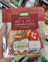 Hot and spicy chicken breast slices