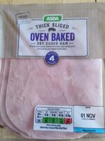 Thick sliced oven baked ham