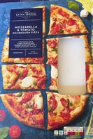 Mozzarella and tomato aourcough pizza