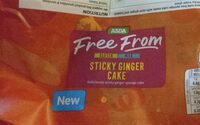 Free from sticky ginger cake
