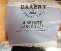4 white large baps