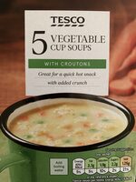 Vegetable Cup Soup with Croutons