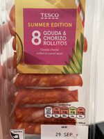 Gouda & chorizo rollitos