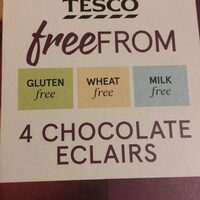 Free from 4 chocolate eclairs