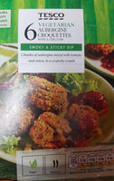 Vegetable aubergine croquettes with a chilli dip