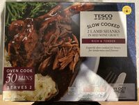 Slow Cooked Lamb Shank in Red Wine Gravy