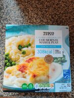 Cod Mornay, Mash & Peas