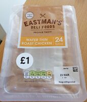 Wafer thin roast chicken
