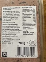 Tesco coarse farmhouse pâte with mushrooms