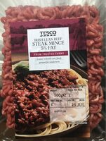 Irish lean beef steak mince