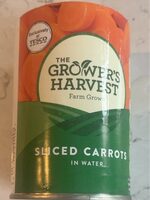 Sliced carrots in water