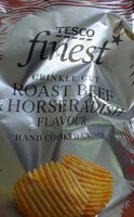 Crinkle cut hand cooked crisps