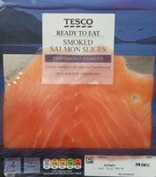 Smoked salmon slices