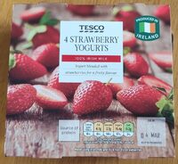 4 Strawberry yogurts