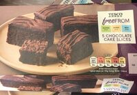 Chocolate cake slices