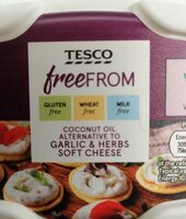 Coconut oil alternative to garlic and herbs soft cheese