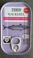 Skinless and boneless mackerel fillets in a katsu curry sauce