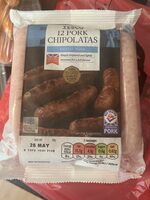 Tesco 12 pork chipolatas