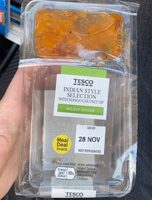 Indian Style Selection With Mango Chutney Dip Mildely Spiced Snack Pack