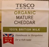 Organic Mature Cheddar 100% British Milk