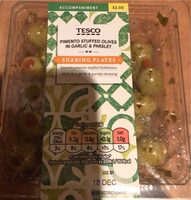 Pimento stuffed olives in garlic & parsley