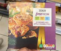 4 caramalised apple crumble pies